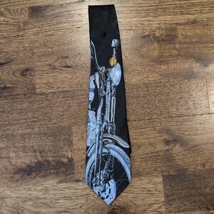 Mens A. Rogers motorcycle print tie